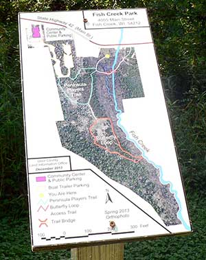 Fish Creek Walking Trail Sign